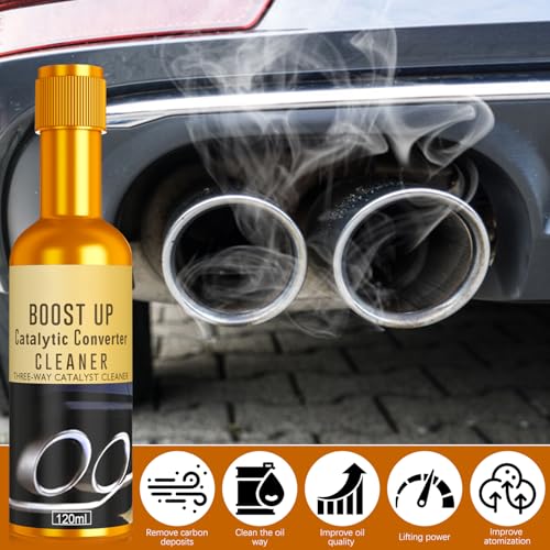 hepanio 3Pcs Catalytic Converter Cleaner,Catalytic Converter Cleaner Kit,Auto Parts Engine,Exhaust System Pipe Carbon Removal Cleaner Treatment Additive Oil,Fuel System Treatment Oil Additive - Image 3