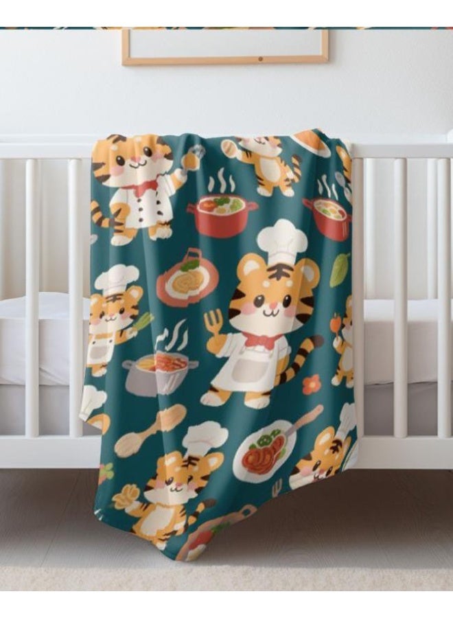 general Baby and children's cartoon flannel thin blanket (warm and comfortable, suitable for sleep, game use) 70cm*100cm - Image 1