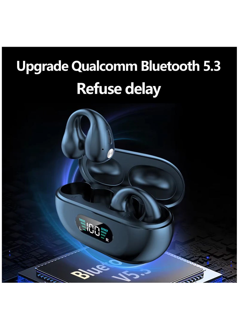 سماعة بلوتوث لاسلكية رياضية معلقة الأذن كليب نوع الأذن أسود - Image 2