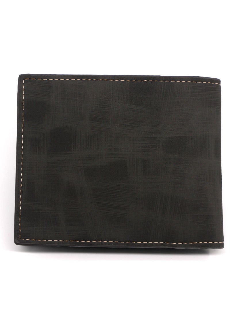 MenBense Men's Casual Crocodile Pattern Short Fold Over Wallet Card Holder ID Bag (11.5 x 9.5 x 1.5 cm) - Image 3