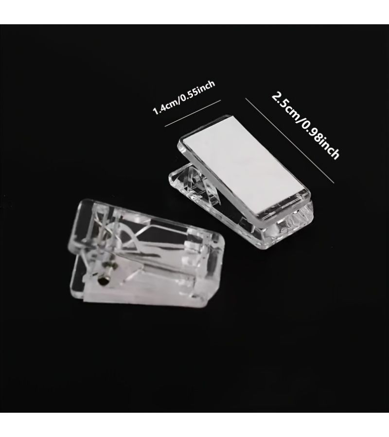 No Adhesive Set of 4 Transparent Craft Clips for Organizing Securing Items Home Office - Image 2