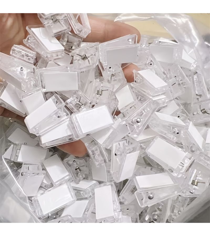 No Adhesive Set of 4 Transparent Craft Clips for Organizing Securing Items Home Office - Image 3