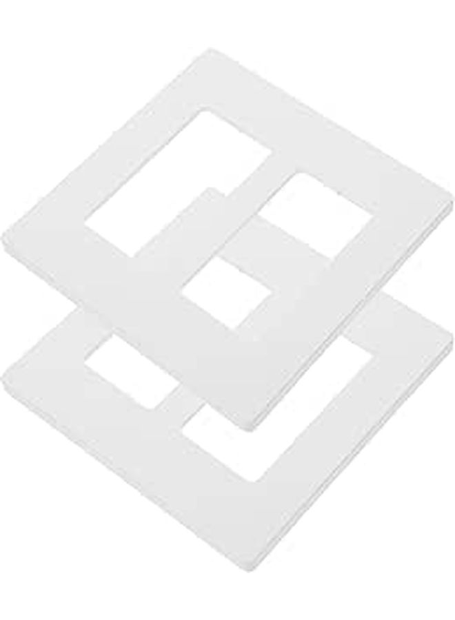 2Pcs Screwless Plastic Double Rocker Switch Wall Plates Modern Narrow Faceplates For Home And Commercial Use - Image 1