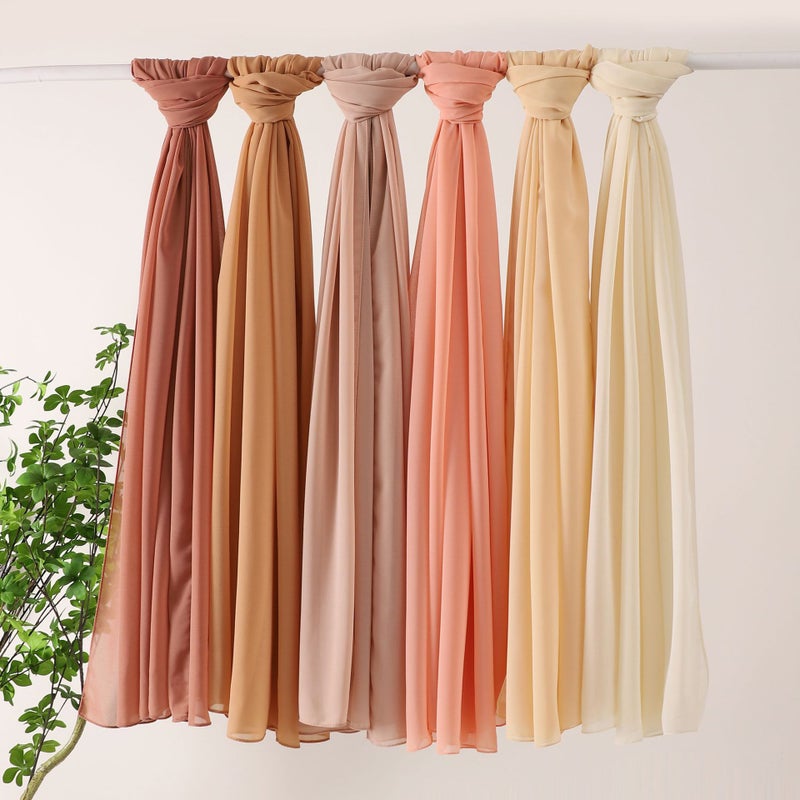 Chiffon Bubble Wrap Hijab Scarf for Women 3 Black - Image 4