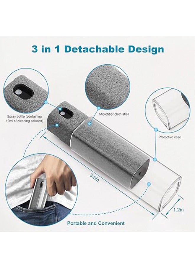 Generic - 2 PCS Screen Cleaner 3-in-1 Touchscreen Mist Cleaner Spray and Microfiber Cloth Built-in Cleaning Solution Portable Reusable Fingerprint-Proof Spray Bottle for Phone/Laptop/iPad/TV/Monitor/Car Screen - Image 1