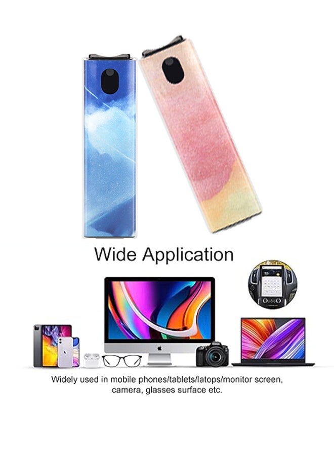 Generic - 2 PCS Screen Cleaner 3-in-1 Touchscreen Mist Cleaner Spray and Microfiber Cloth Built-in Cleaning Solution Portable Reusable Fingerprint-Proof Spray Bottle for Phone/Laptop/iPad/TV/Monitor/Car Screen - Image 1