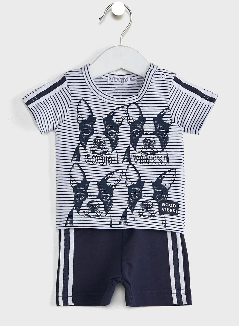 Dirkje Infant Graphic T-Shirt + Shorts Set