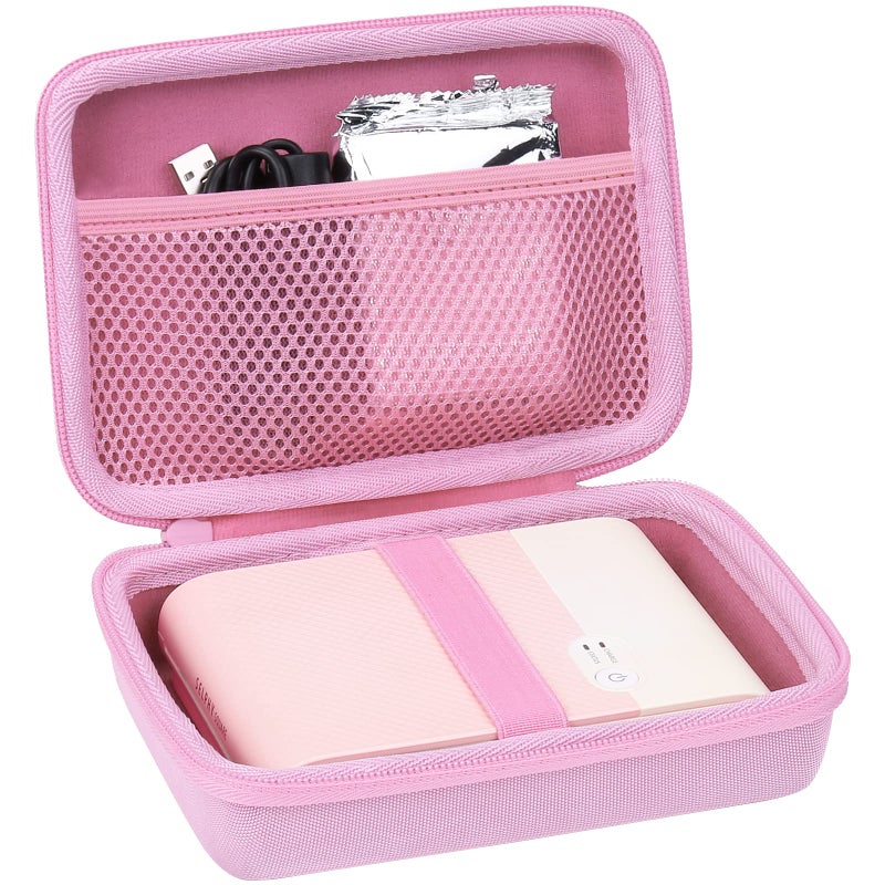 co2CREA Hard Travel Case Replacement for Canon SELPHY QX20 / QX10 Portable Square Photo Printer (Pink Case) - Image 2