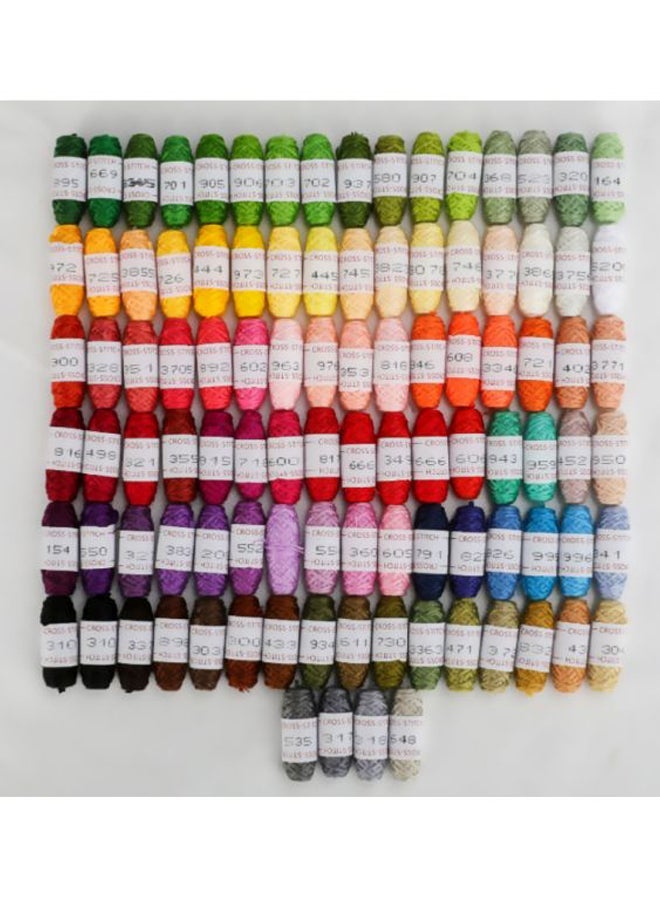 NIBEMINENT 50-Colours Thread Hoops DIY Sewing Kit Multicolour - Image 4