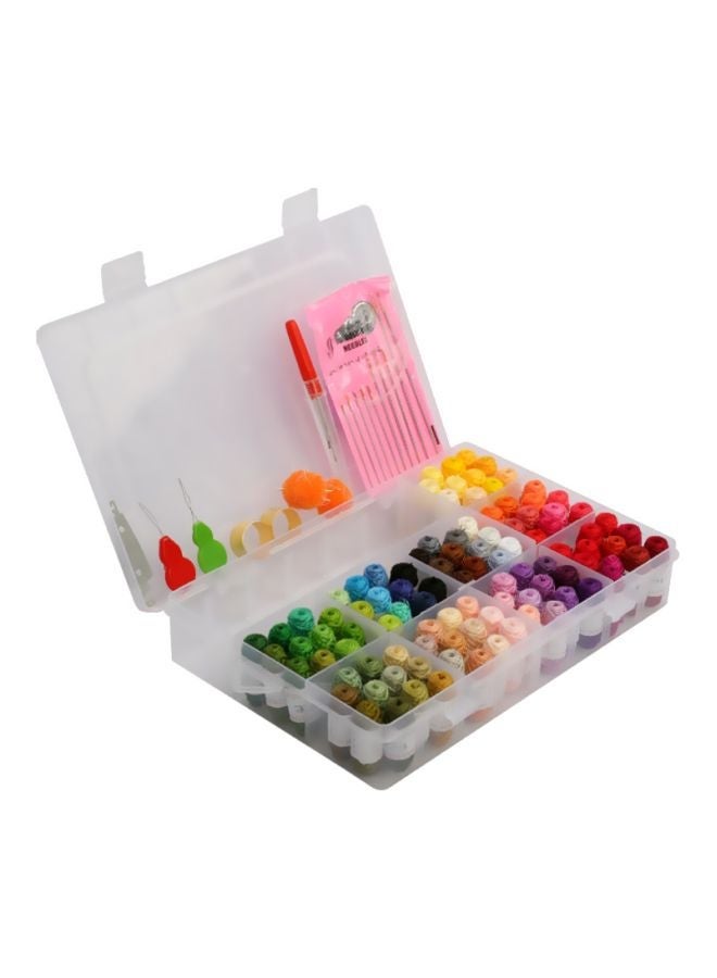 NIBEMINENT 50-Colours Thread Hoops DIY Sewing Kit Multicolour - Image 2