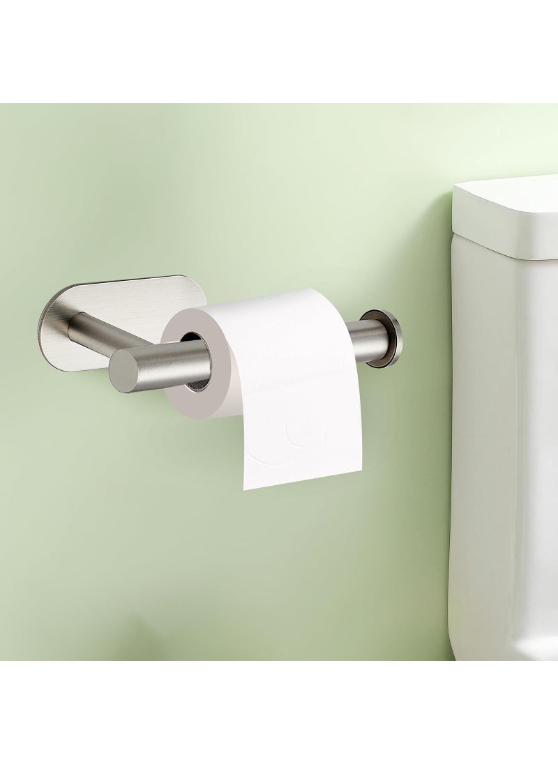 JOY DECOR 1 Pack Adhesive Toilet Roll Stand - Brushed Nickel SUS304 Stainless Steel  Rustproof Toilet Paper Holder No Drilling Tissue Holder for Kitchen Bathroom Wall Mount  - Image 3