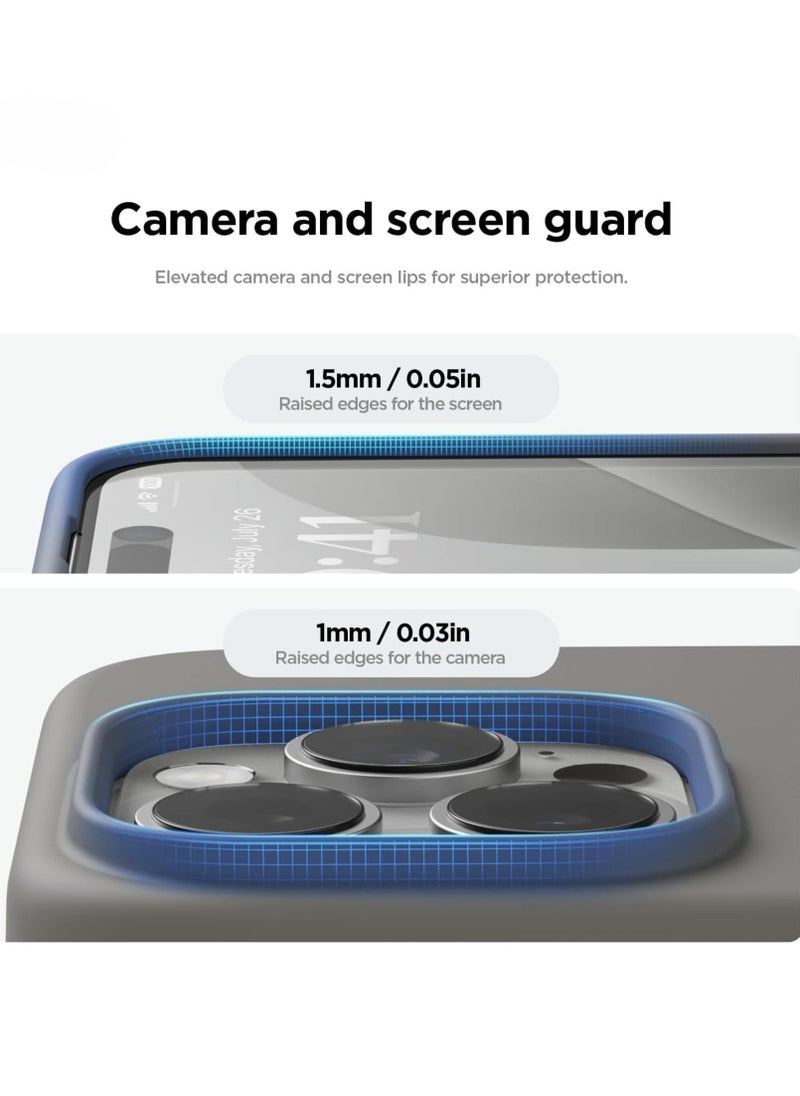 Raxoom iPhone 16 Pro Case Cover - Full Body Protection, Shockproof, Slim, Anti-Scratch, Soft Microfiber Lining (Space Grey) - Image 4