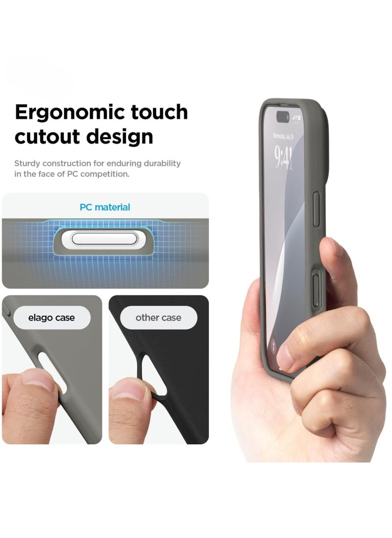Raxoom iPhone 16 Pro Case Cover - Full Body Protection, Shockproof, Slim, Anti-Scratch, Soft Microfiber Lining (Space Grey) - Image 5