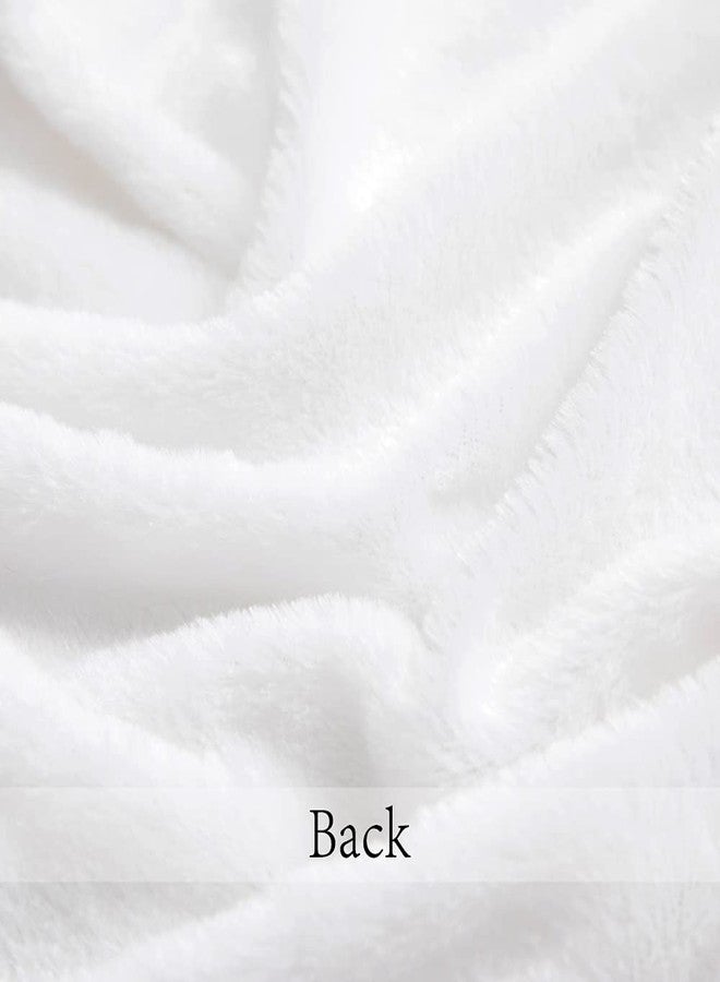 ANRODUO Pack of 2 White Throw Pillow Covers Luxury Fluffy Pillows Faux Fur Decorative Pillows Plush Cushion Case Fuzzy Mongolian Merin Style for Bed Couch Sofa Living Room Fall Home Decor 18x18 Inch - Image 5