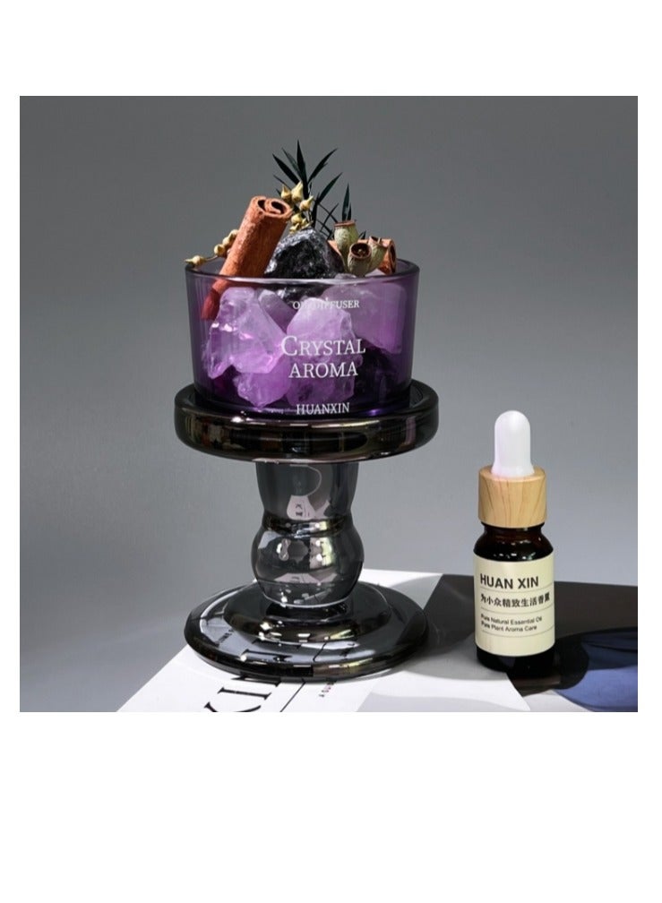 Dried Flower Plant Crystal Stone Aromatherapy Reed Diffuser Essential Oil For Home Office Decoration Gardenia Scented - Image 1