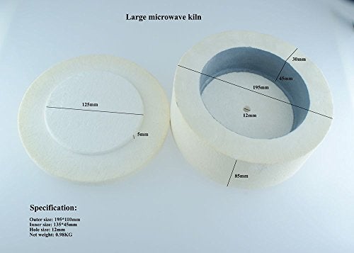 Love Charm 1 Large Microwave Kiln 1 Pair of White Cotton Gloves and 10 Sheets of Kiln Papers - Image 3