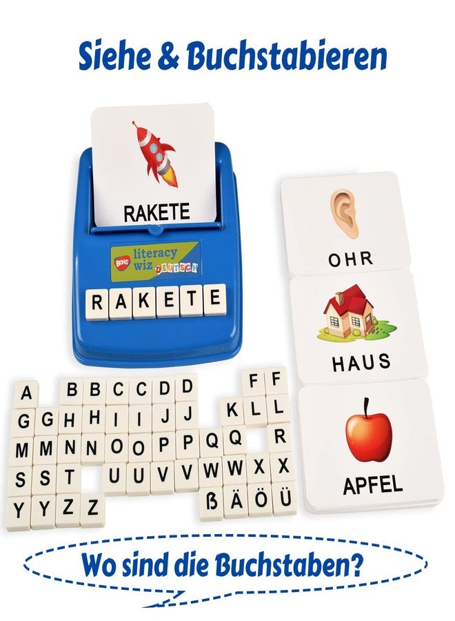 BOHS German Literacy Wiz Fun Game - See and Hide Spelling - Preschool Language Learning Educational Toys - Image 4