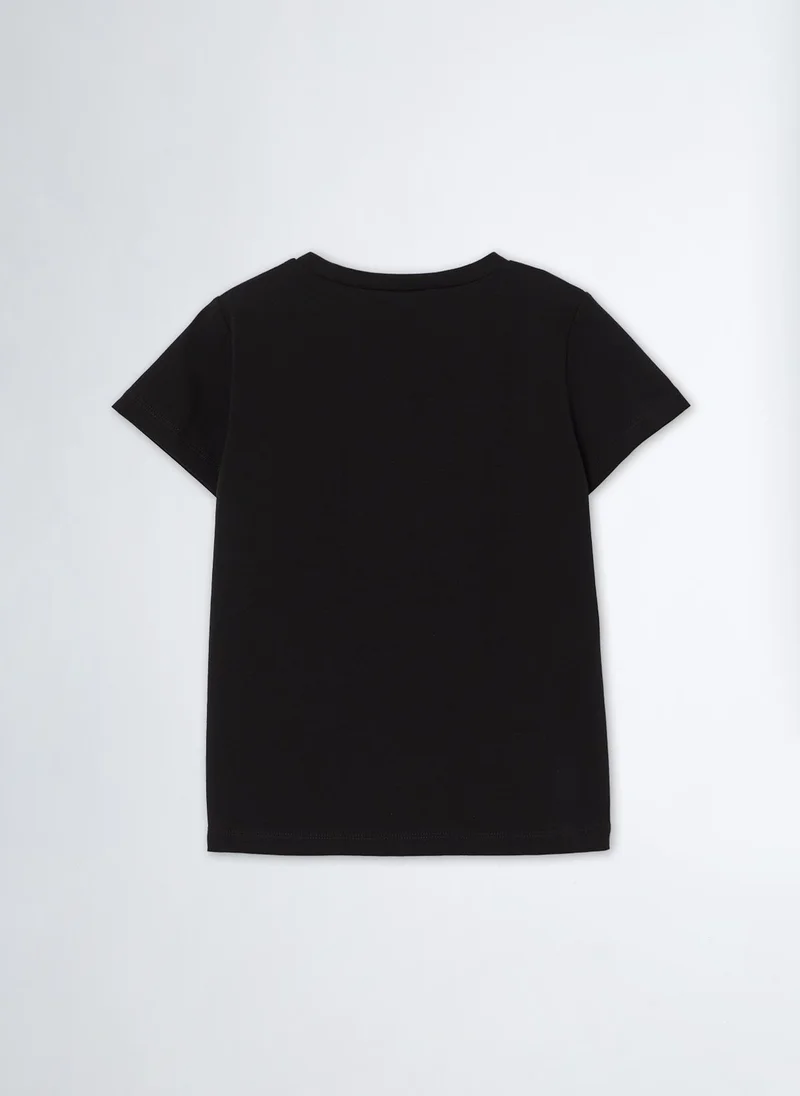 Liu Jo T-Shirt with Logo and Gemstones