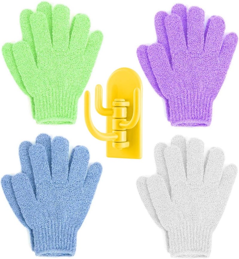 قفازات استحمام مقشرة، عبوة من 4