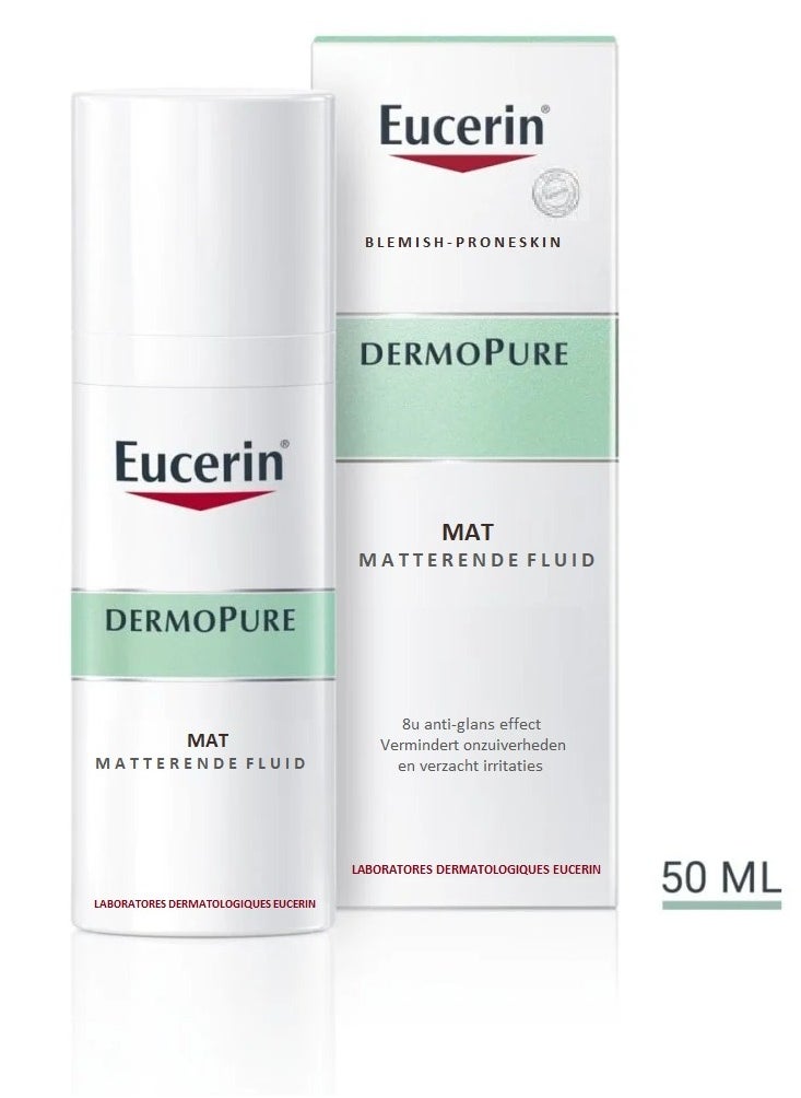 Eucerin DermoPure Mat Mattifying Fluid - 50ml  - Image 1