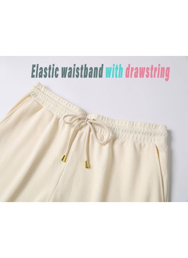 Redqenting - Mens 8" Casual Sweat Shorts with Pockets,Drawstring Athletic Shorts Waffle Lounge Summer Shorts (Size28~40) - Image 1