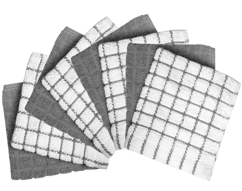 Bumble Towels Bumble Dish Cloths (8 Pack) | 12" x 12" | 100% Cotton Kitchen Towels | 405 GSM | Soft, Highly Absorbent & Durable Dish Towels for Kitchen | Gray - Image 2