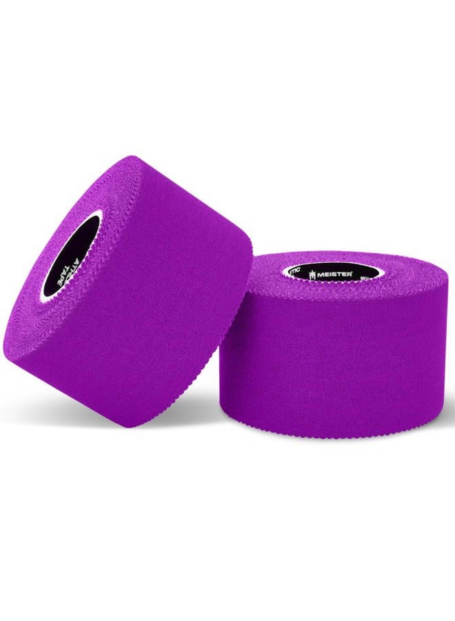 Meister Elite Athletic Tape - Breathable High-Adhesive Trainer's Tape - 2 Roll Pack - Purple - Image 2