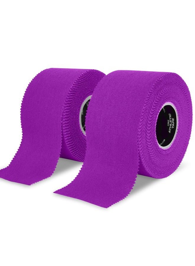 Meister Elite Athletic Tape - Breathable High-Adhesive Trainer's Tape - 2 Roll Pack - Purple - Image 1