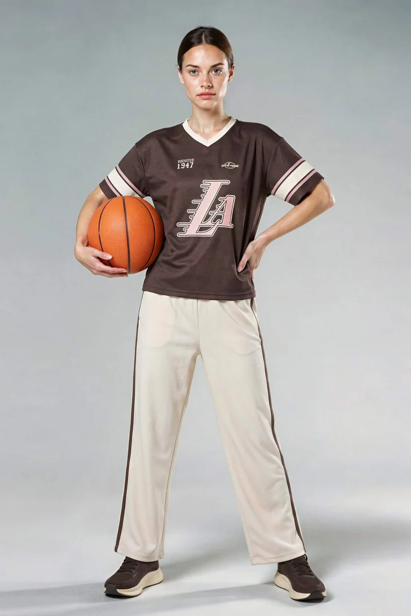 ديفاكتو NBA Los Angeles Lakers Oversize Fit Tulle T-Shirt