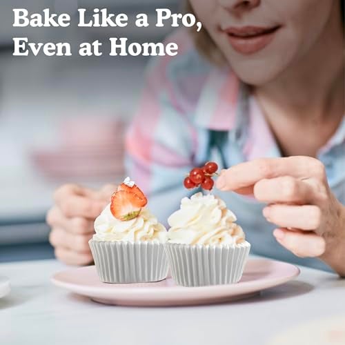 Regency Wraps Baking Cups for Cupcakes & Muffins, Jumbo (pack of 25), White - Image 5