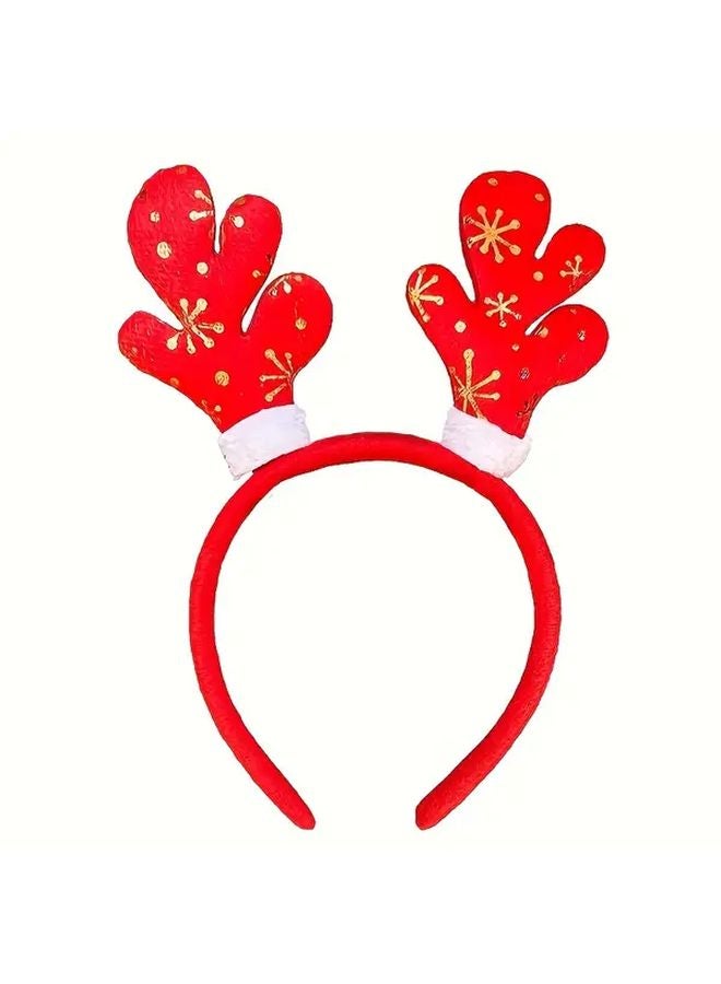 Random 7pcs Christmas Headbands Santa Snowmen Reindeer Horns Holiday Party Decorations - Image 5