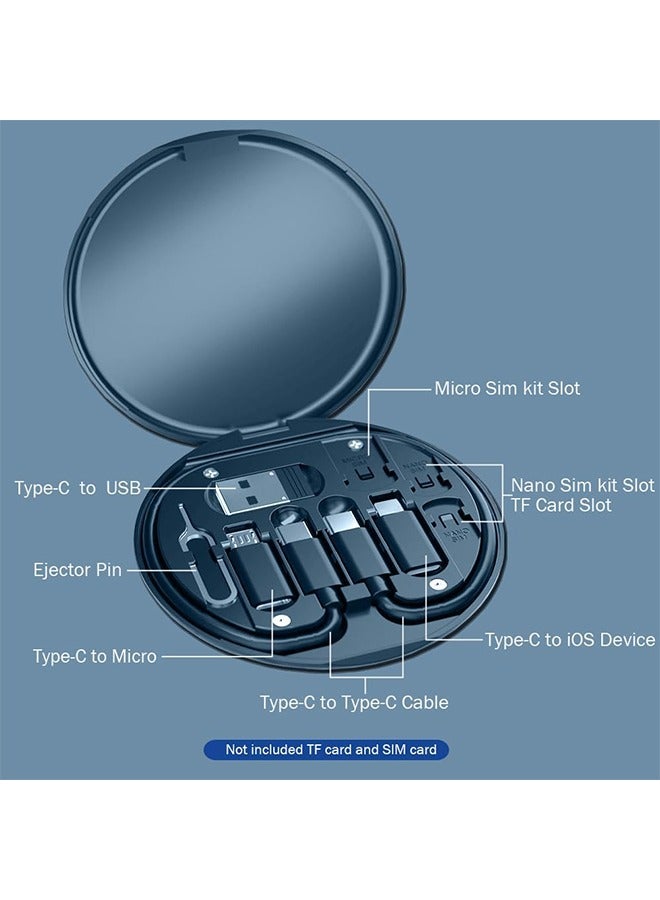 عام محول USB إلى USB-C، طقم محول كابل شحن USB C يحتوي على محولات OTG متعددة لكابل ذكر USB من النوع C/USB A/USB C/Micro USB/إضاءة، مزود بمستخرج SIM/فتحة SIM/حامل هاتف - Image 3