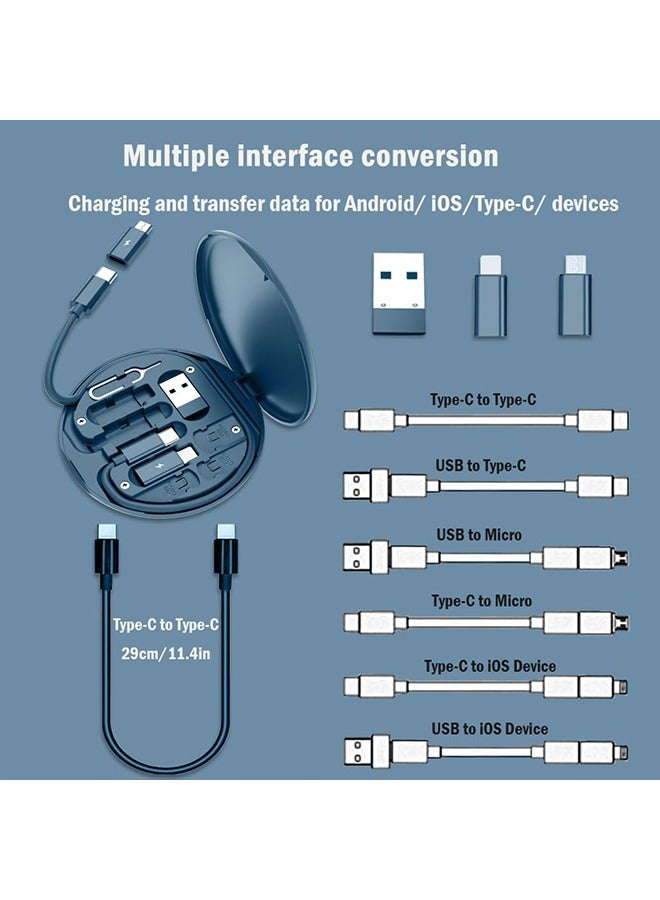 عام محول USB إلى USB-C، طقم محول كابل شحن USB C يحتوي على محولات OTG متعددة لكابل ذكر USB من النوع C/USB A/USB C/Micro USB/إضاءة، مزود بمستخرج SIM/فتحة SIM/حامل هاتف - Image 4