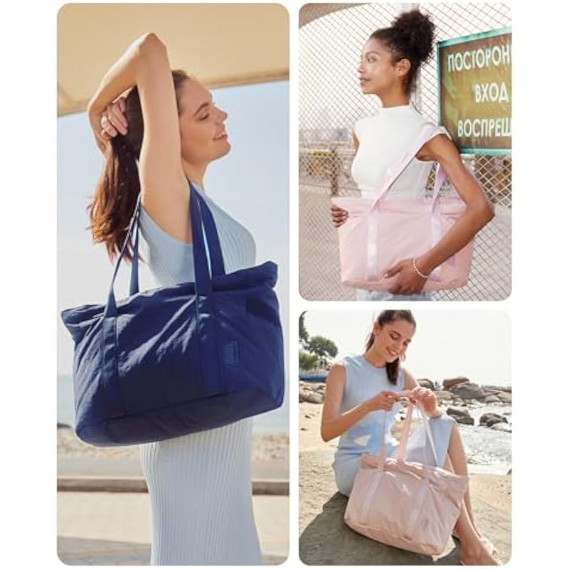 BAGSMART Large Women’s Bag with Top Handle and Buckle for Yoga Mat, Gym, Work, School - Image 2