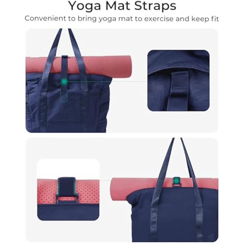 BAGSMART Large Women’s Bag with Top Handle and Buckle for Yoga Mat, Gym, Work, School - Image 5