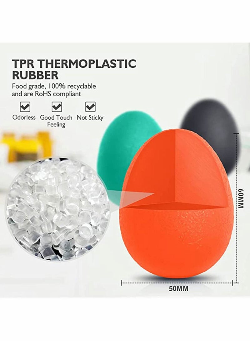 كاست ويف مدرب قوة قبضة يدوية كرة تخفيف الإجهاد للبالغين والأطفال معدات علاج إعادة التأهيل مع معصم المعصم مجموعة من 3 تمرين مقاومة الأصابع - Image 3