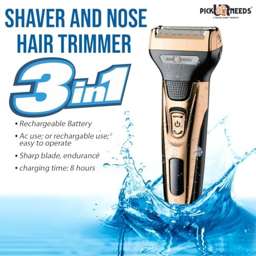 Pick Ur Needs 3 in 1 Professional Electric Hair Clipper for Men Wireless Electric Shaver Beard Nose Shaver Hair Trimmer - Image 4