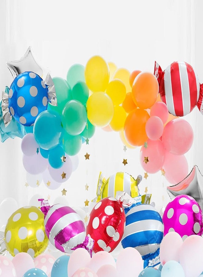 Deermon Best Red Sweet 8 Pack Candy Party Decpration Balloons, Mix 2 Design Candyland Theme Birthday Party Balloon Supplies, Christmas Baby Shower Wedding Halloween Party Decor - Image 5