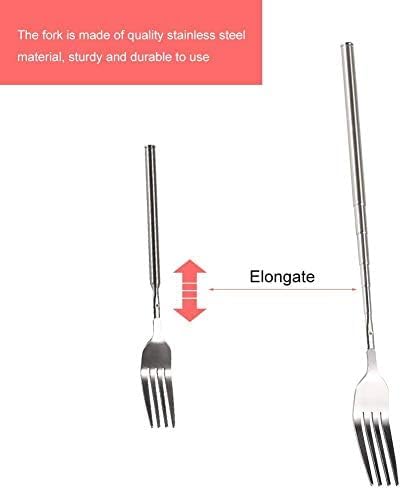 YOSOO 2 pcs Telescopic Fork Extendable Long Handle Fork Barbecue Toasting Dinner Fruit Dessert Long Fork Cutlery - Image 5