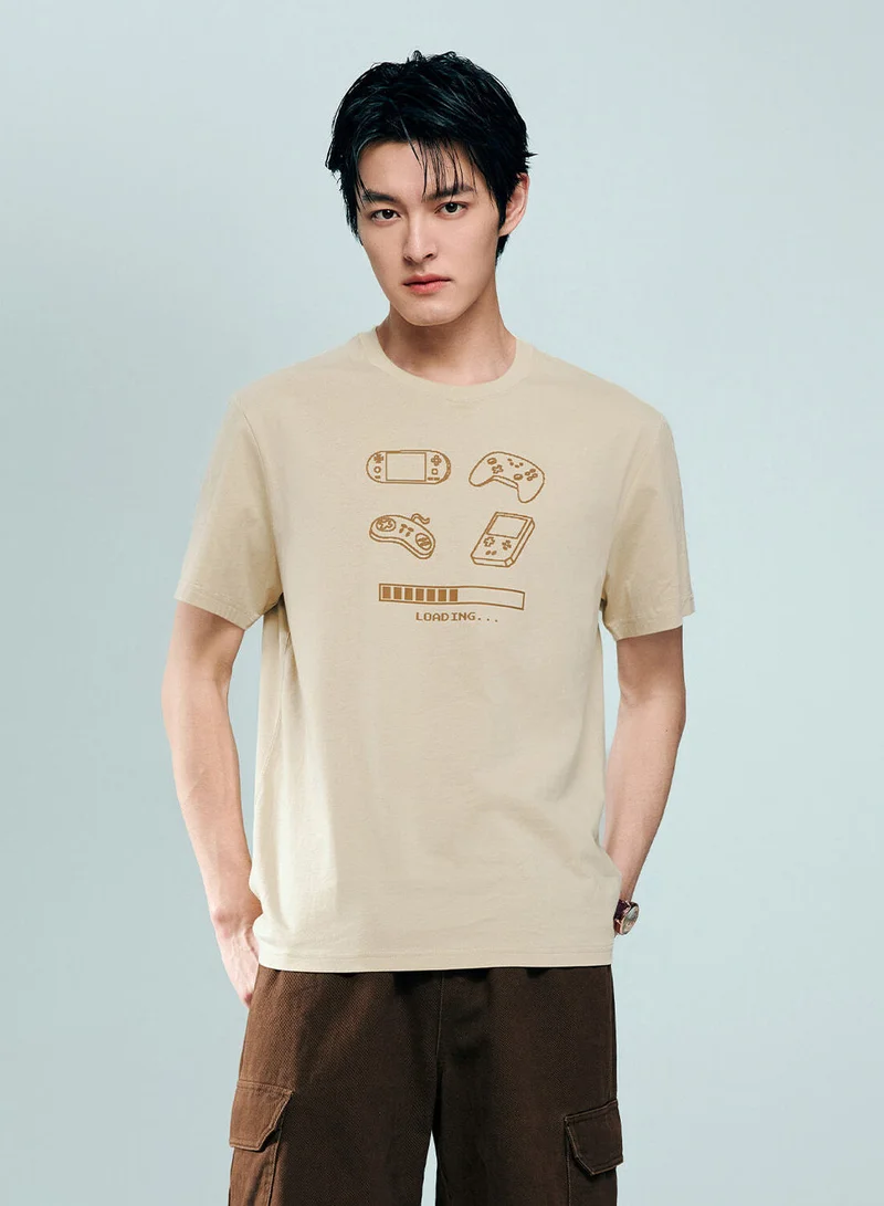 Men's Cotton Game Theme Print Tee | Online Exclusive