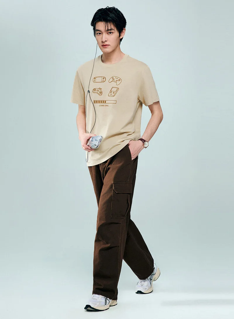 Giordano  Men's Cotton Game Theme Print Tee | Online Exclusive for Men | Best Price UAE