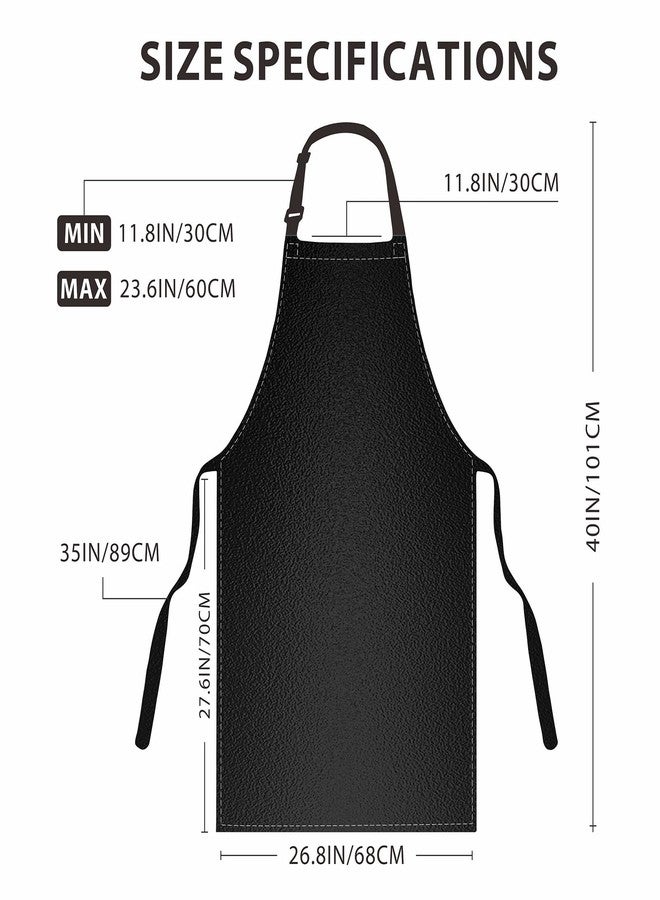 GoldPig 2 Pack Rubber Apron, 40 Inch Waterproof Apron,Chemical Resistant Apron,Butcher Apron,Adjustable Dishwashing Apron - Work Aprons for Dog Grooming,Barbecue,Gardening,Lab and kitchen,Black - Image 2
