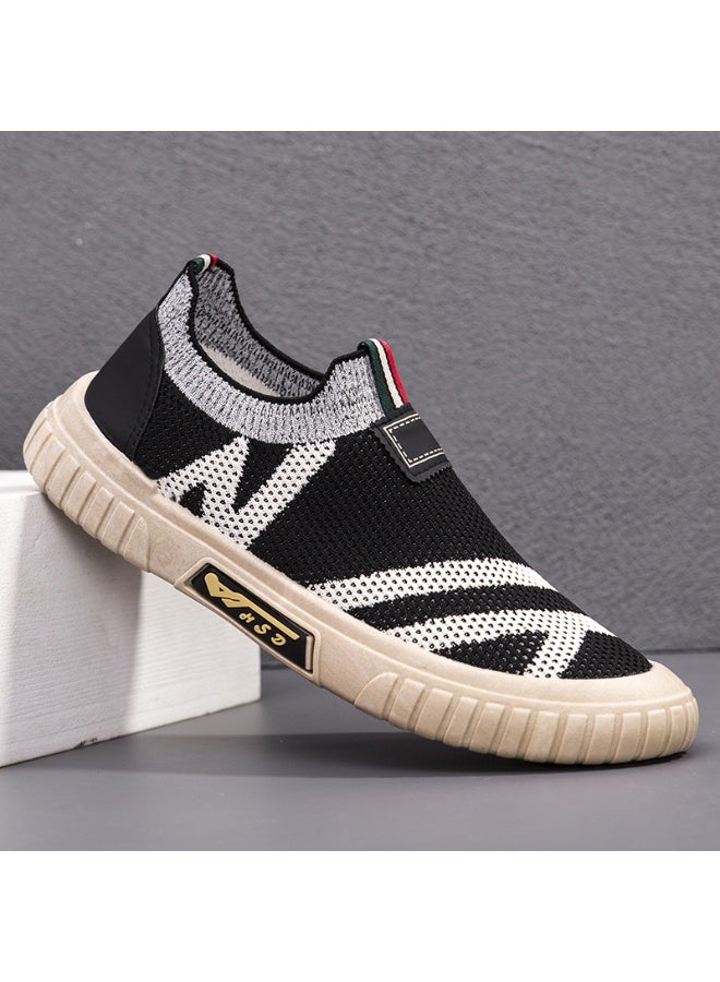 NIBEMINENT Autumn  Men's Casual Flying Mesh Breathable Cloth Shoes Sneakers Men - Image 1