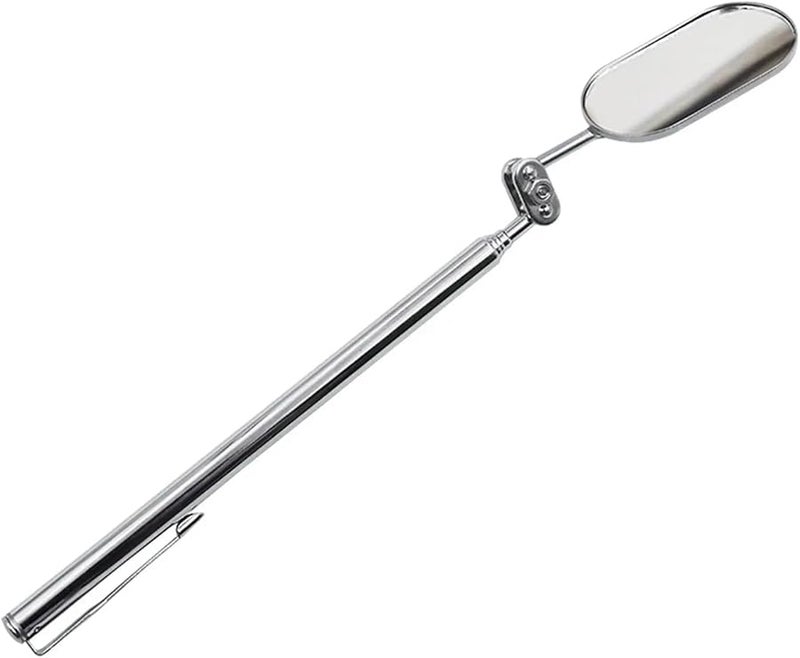 Extended Handle Mechanics Inspection Mirror Telescoping Metal Tool For Vehicle Small Details - Image 2