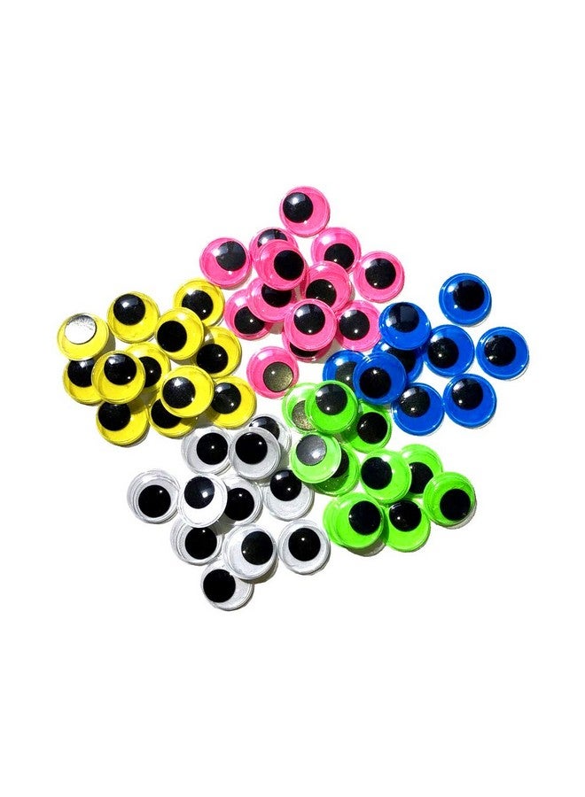 EMAAN 150 Pieces 20mm Multicolor Round Wiggle Googly Eyes with Self-Adhesive,for DIY Craft Sticker Eyes - Image 1
