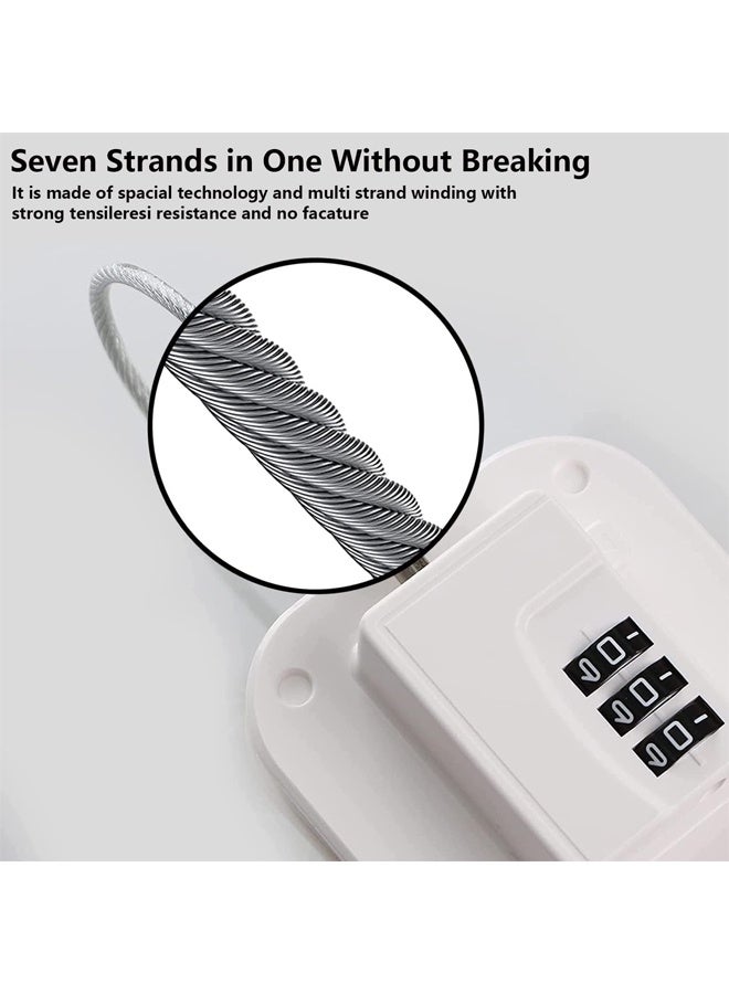 DUNISO 2 Pack Refrigerator Lock, Child Safety Cabinet Locks, Child Proof Fridge Lock， No Drill,Easy to Install，for Refrigerator, Cabinets, Closets, Drawers, Window (White） - Image 3