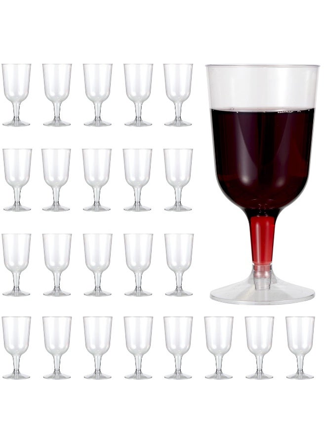 بواو كؤوس نبيذ بلاستيكية من BOAO - 50 كوب نبيذ خارجي غير قابل للكسر وخفيف الوزن للحفلات وحفلات الزفاف والاستخدام اليومي - خالٍ من مادة BPA وقابل لإعادة الاستخدام من أجل متعة صديقة للبيئة (شفاف) - Image 1