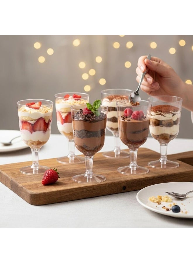 بواو كؤوس نبيذ بلاستيكية من BOAO - 50 كوب نبيذ خارجي غير قابل للكسر وخفيف الوزن للحفلات وحفلات الزفاف والاستخدام اليومي - خالٍ من مادة BPA وقابل لإعادة الاستخدام من أجل متعة صديقة للبيئة (شفاف) - Image 5