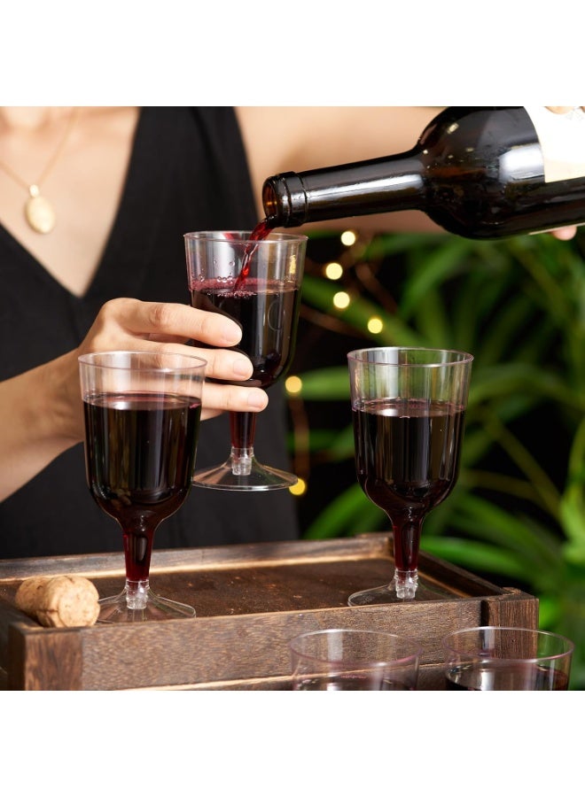 بواو كؤوس نبيذ بلاستيكية من BOAO - 50 كوب نبيذ خارجي غير قابل للكسر وخفيف الوزن للحفلات وحفلات الزفاف والاستخدام اليومي - خالٍ من مادة BPA وقابل لإعادة الاستخدام من أجل متعة صديقة للبيئة (شفاف) - Image 4