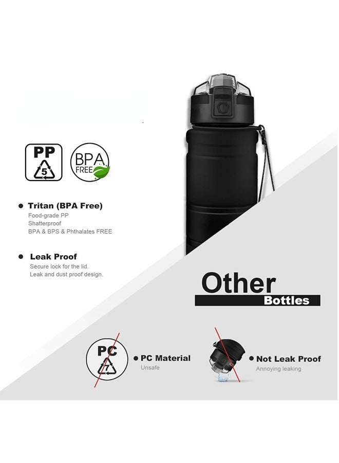 UPSTYLE Sports Water Bottle 1L with Leak Proof Flip Top Lid BPA Free Tritan Reusable Plastic for Gym and Outdoor - Image 3